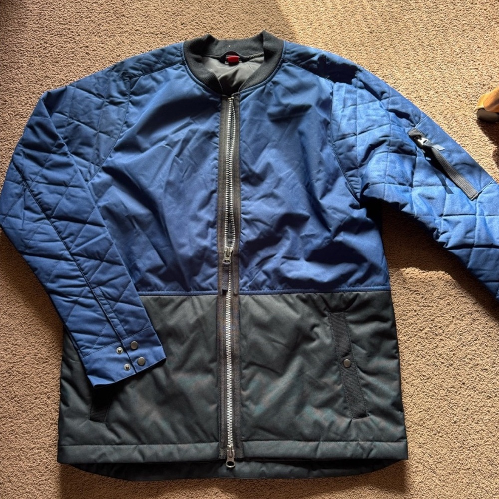 686 bomber blue and black sample jacket